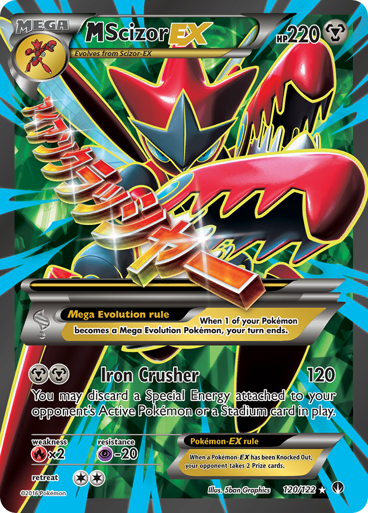 M Scizor EX (Full Art) 120/122 - XY  BREAKpoint Holofoil