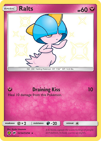 Ralts SV34/94 - Hidden Fates Shiny Vault Holofoil