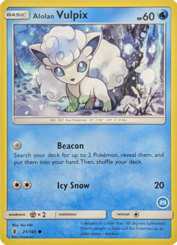 Alolan Vulpix (29) - SM Trainer Kit Alolan Sandslash & Alolan Ninetales