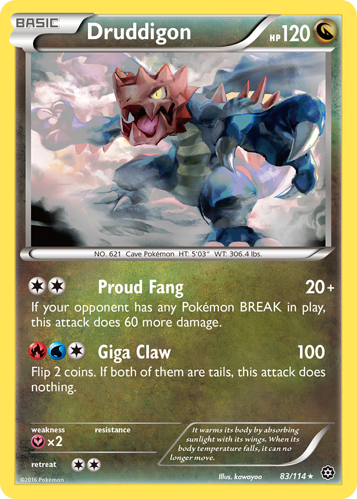 Druddigon 83/114 - XY  Steam Siege