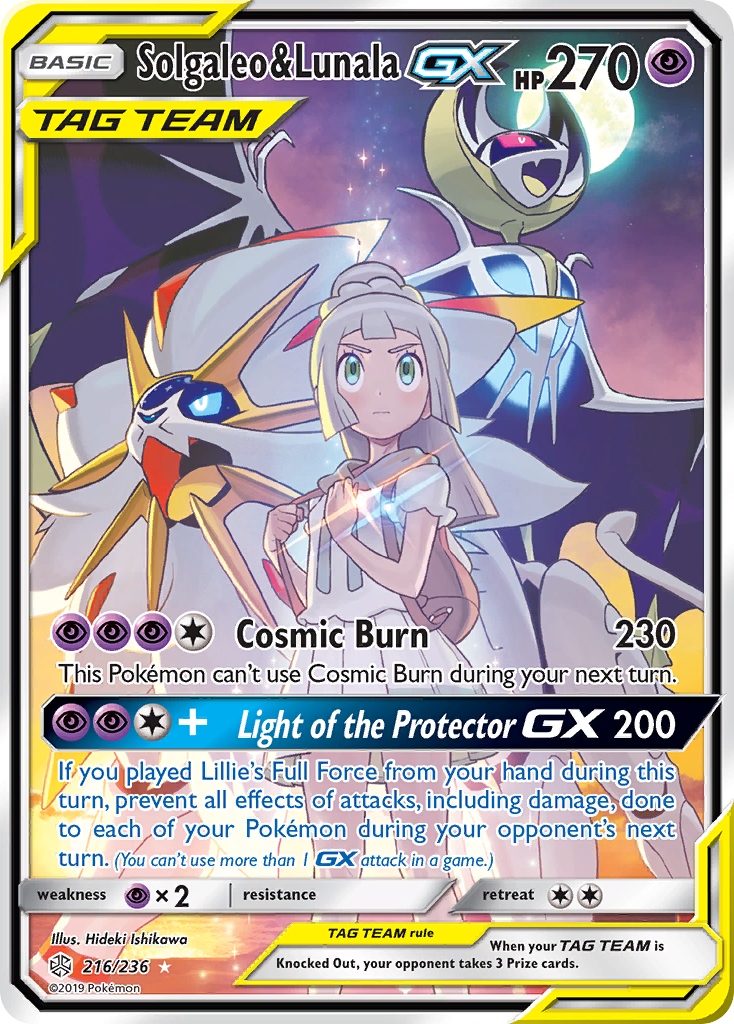 Solgaleo & Lunala GX (Full Art)/236 - SM  Cosmic Eclipse Holofoil