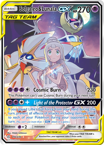 Solgaleo & Lunala GX (Full Art)/236 - SM  Cosmic Eclipse Holofoil