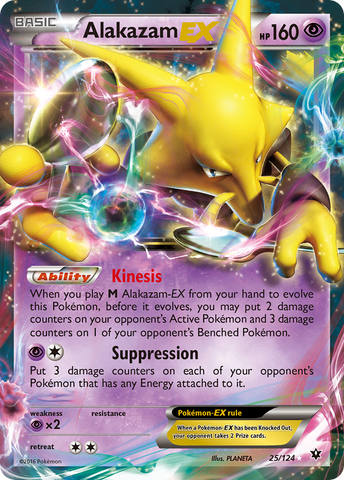 Alakazam EX 25/124 - XY  Fates Collide Holofoil