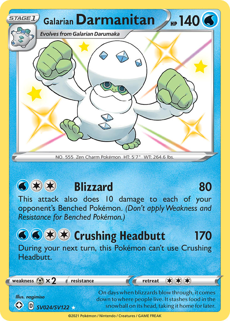 Galarian Darmanitan SV024/122 - Shining Fates Shiny Vault Holofoil