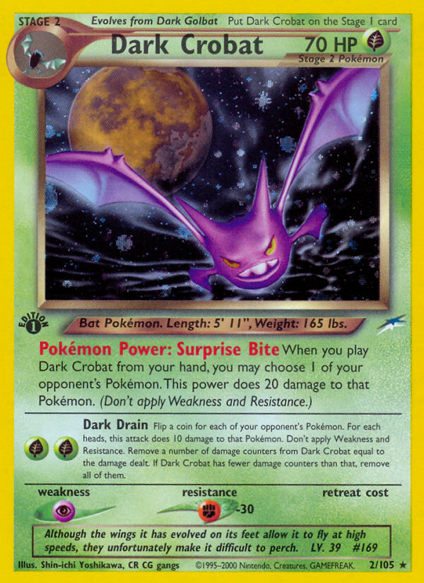 Dark Crobat/105 - Neo Destiny 1st Edition Holofoil