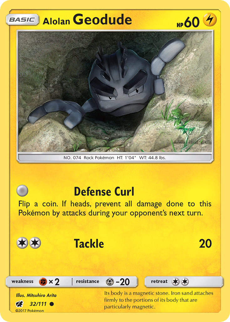 Alolan Geodude 32/111 - SM  Crimson Invasion