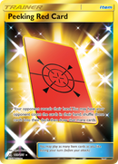 Peeking Red Card (Secret Rare)/156 - SM  Ultra Prism Holofoil
