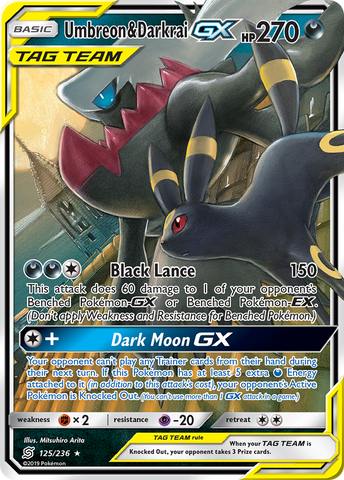 Umbreon & Darkrai GX 125/236 - SM  Unified Minds Holofoil