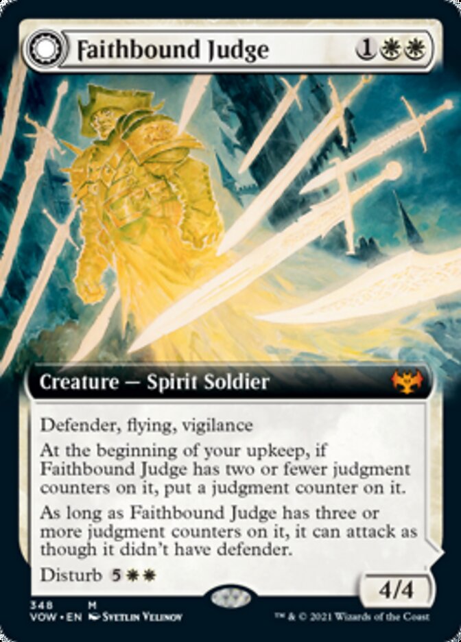Faithbound Judge (Extended Art) (VOW-348) - Innistrad: Crimson Vow: (Extended Art, Double Faced Transform)