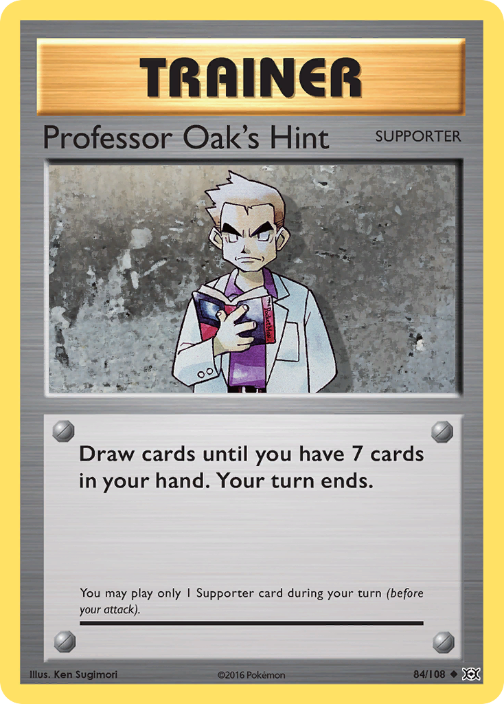 Professor Oak's Hint 84/108 - XY  Evolutions