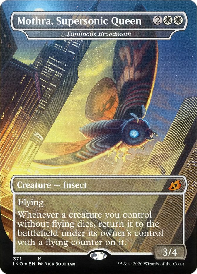Mothra, Supersonic Queen - Luminous Broodmoth (IKO-371) - Ikoria: Lair of Behemoths / Mothra, Supersonic Queen (Borderless)