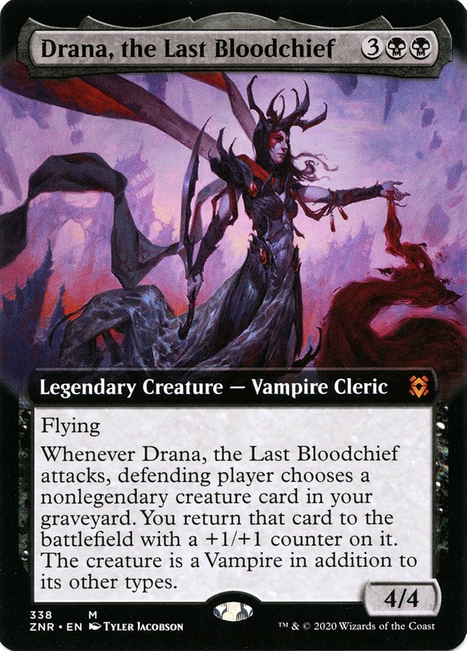 Drana, the Last Bloodchief (Extended Art) (ZNR-338) - Zendikar Rising: (Extended Art)