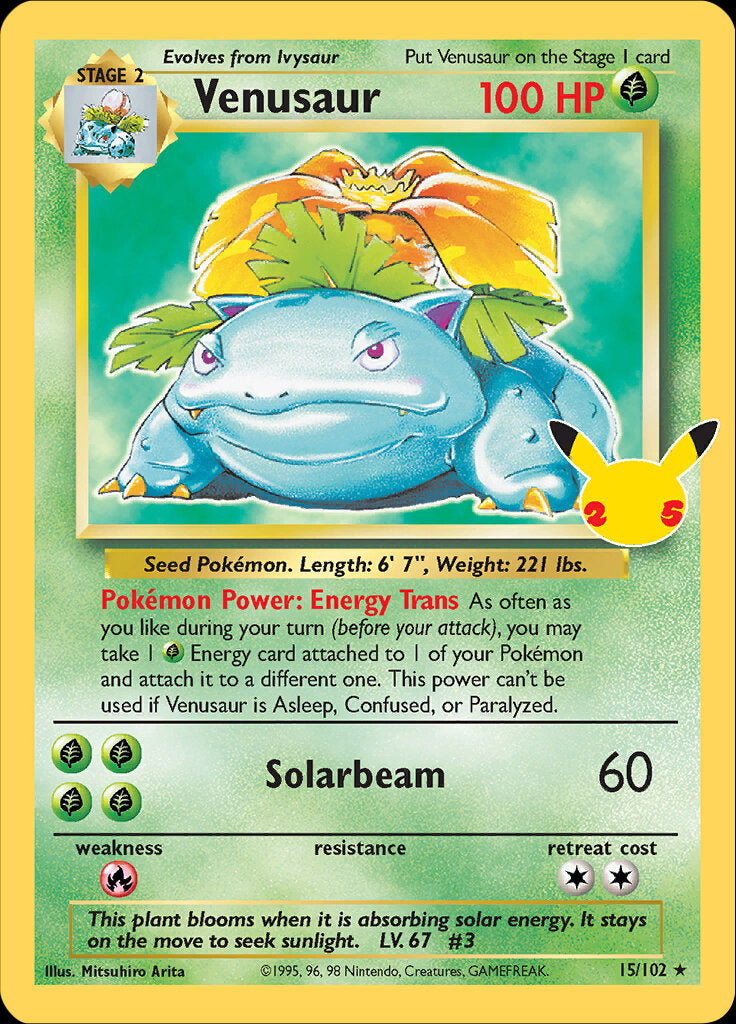 Venusaur 15 - Celebrations Classic Collection Holofoil