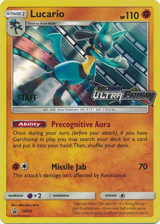 Lucario - SM95 (Prerelease) [Staff] - SM Promos Holofoil