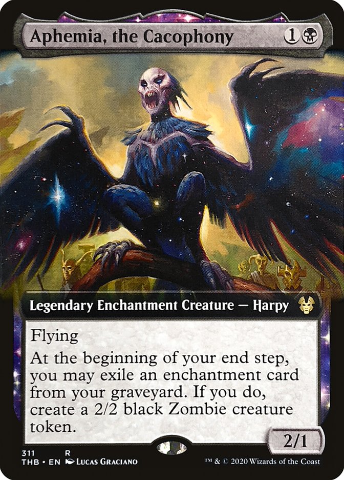 Aphemia, the Cacophony (Extended Art) (THB-311) - Theros Beyond Death: (enchantment, Extended Art)