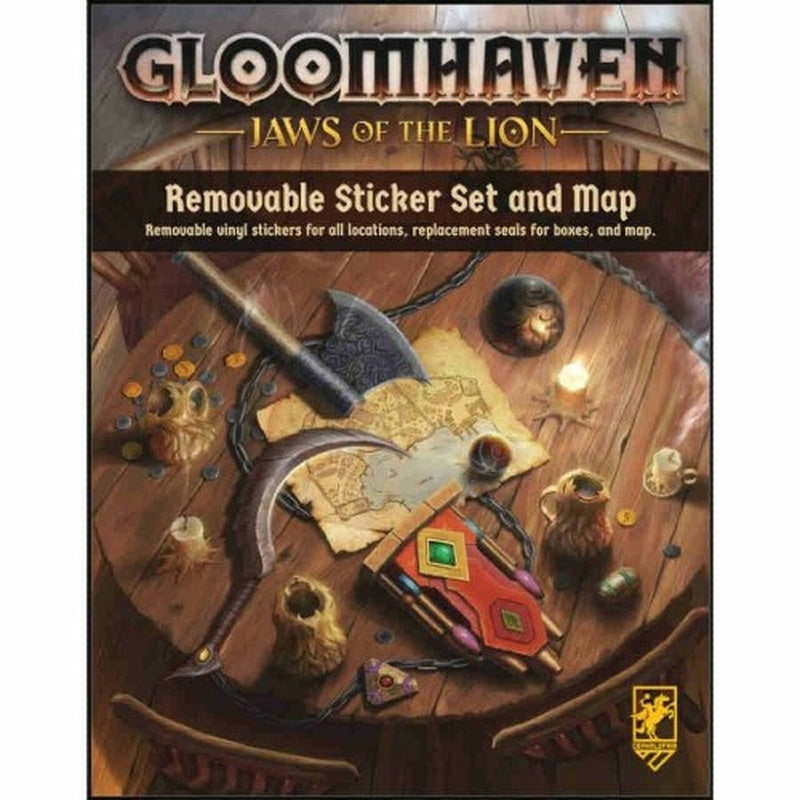 Gloomhaven Jaws of the Lion Removable Sticker Set and Map