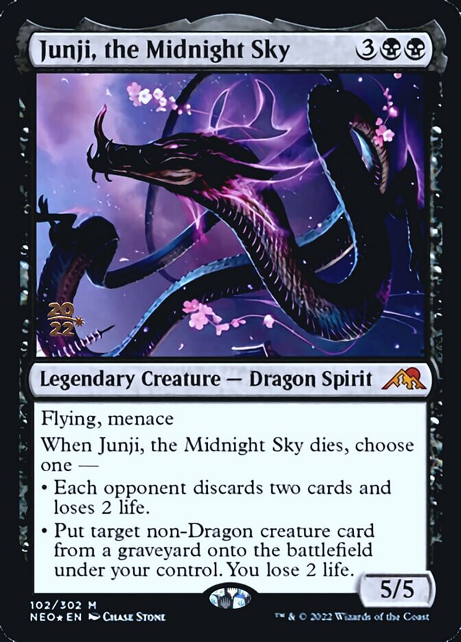 Junji, the Midnight Sky (PRE-102) - Kamigawa: Neon Dynasty Promos Foil