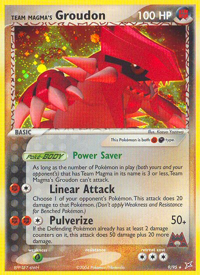 Team Magma's Groudon/95 - Team Magma vs Team Aqua Holofoil