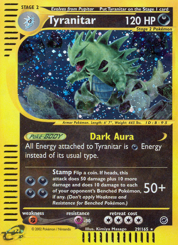 Tyranitar (29) - 29/165 Expedition - Holo Rare