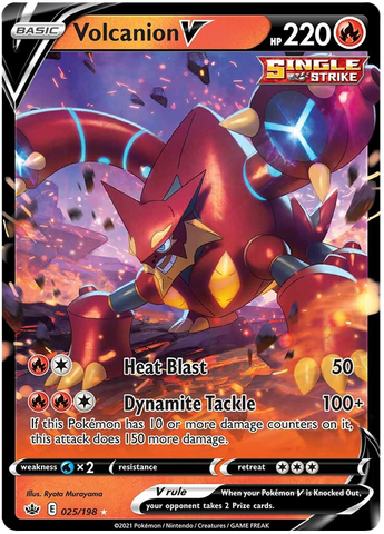 Volcanion V 25/198 - SWSH06 Chilling Reign Holofoil
