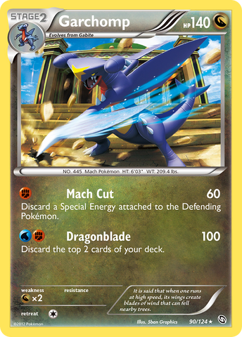 Garchomp (90)/124 - Dragons Exalted Holofoil
