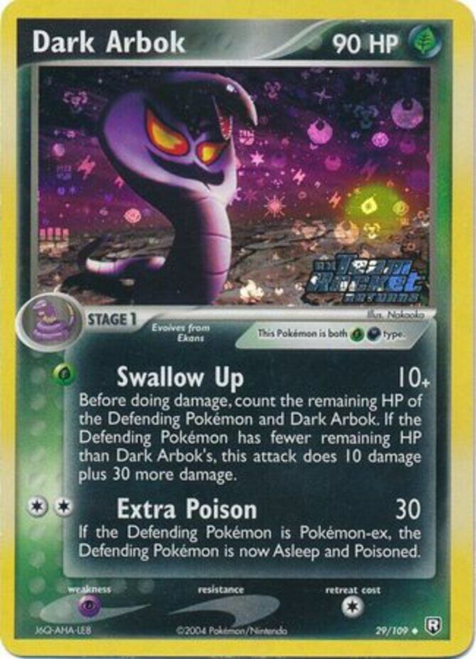 Dark Arbok 29/109 - Team Rocket Returns Reverse Holofoil