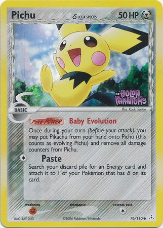 Pichu (Delta Species) 76/110 - Holon Phantoms Reverse Holofoil