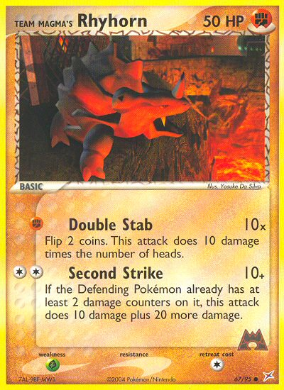 Team Magma's Rhyhorn - 67/95/95 - Team Magma vs Team Aqua