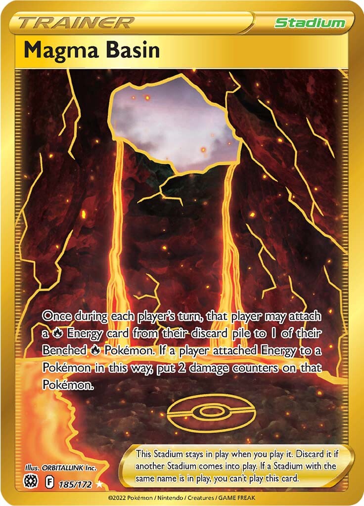 Magma Basin (Secret) 185/172 - SWSH09 Brilliant Stars Holofoil
