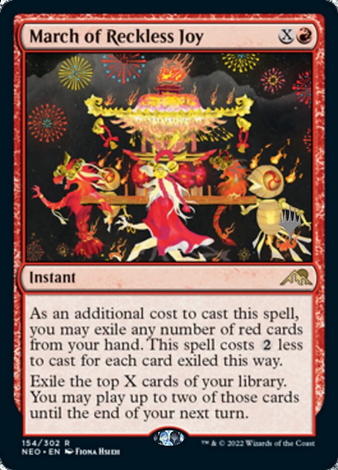 March of Reckless Joy (PPNEO-154) - Kamigawa: Neon Dynasty Promos
