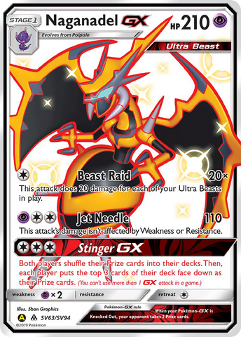 Naganadel GX SV63/94 - Hidden Fates Shiny Vault Holofoil
