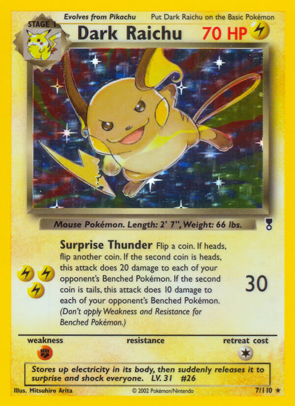 Dark Raichu - 7/110 (WotC Legendary Collection) - Deck Exclusives