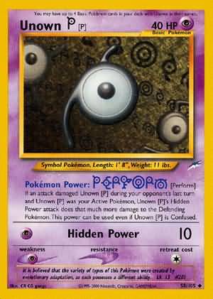 Unown [P] 58/105 - Neo Destiny Unlimited