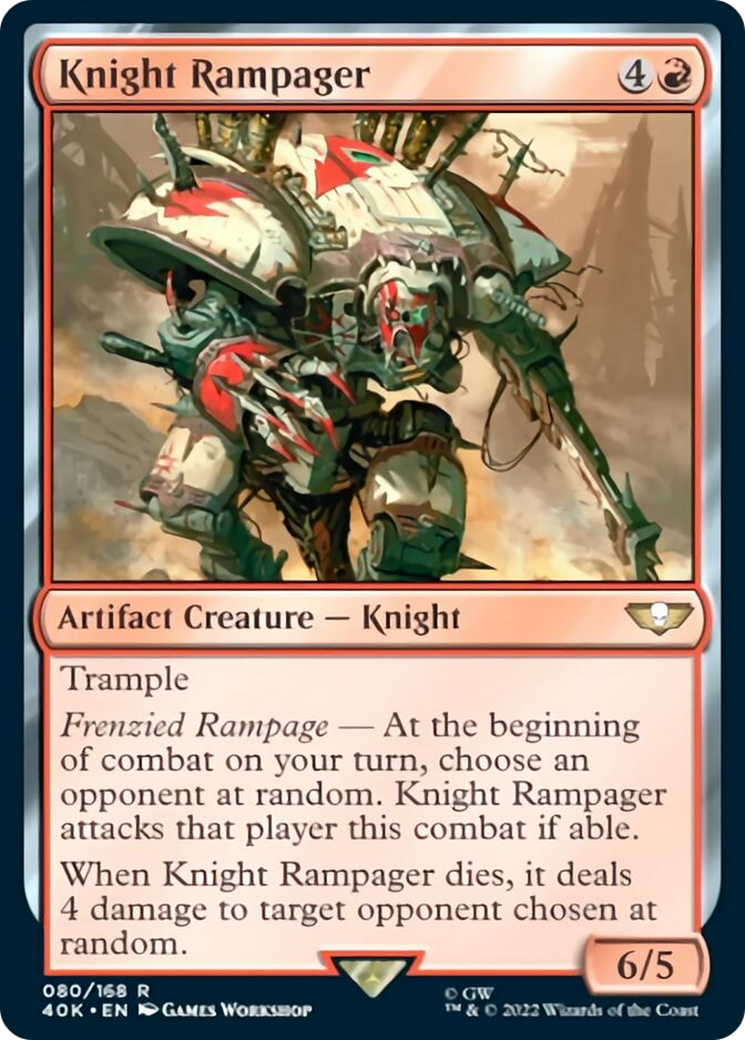 Knight Rampager (Surge Foil) (40K-080) - Warhammer 40,000 Commander Foil