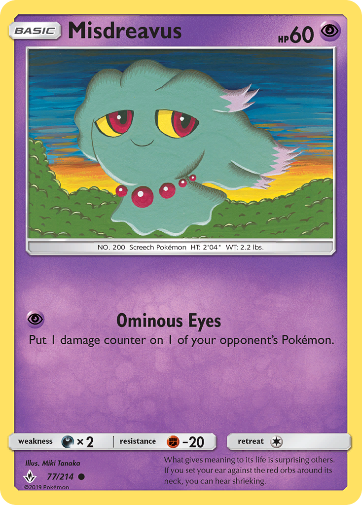 Misdreavus 77/214 - SM  Unbroken Bonds