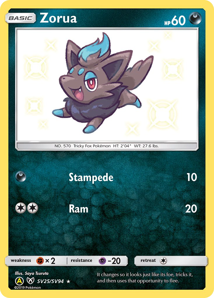 Zorua SV25/94 - Hidden Fates Shiny Vault Holofoil