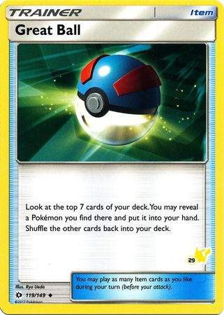 Great Ball - 119/149 (#29 Pikachu Stamped) - Battle Academy