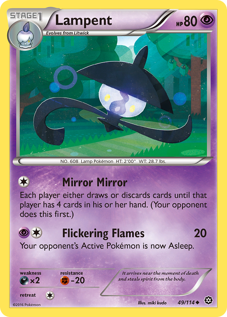 Lampent 49/114 - XY  Steam Siege