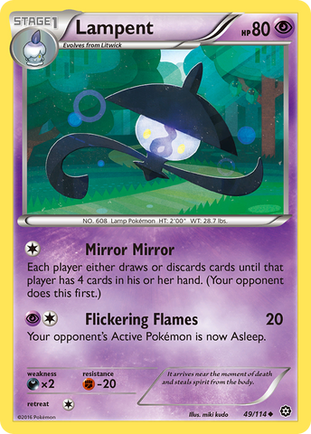 Lampent 49/114 - XY  Steam Siege