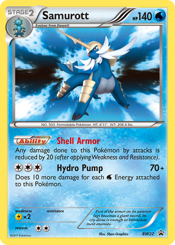 Samurott - BW22/101 - Black and White Promos Holofoil