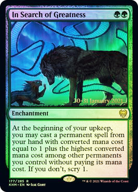 In Search of Greatness (PRE-177) - Kaldheim Promos Foil