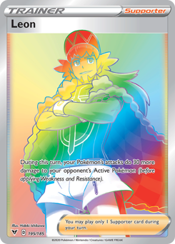 Leon (Secret) 195/185 - SWSH04 Vivid Voltage Holofoil