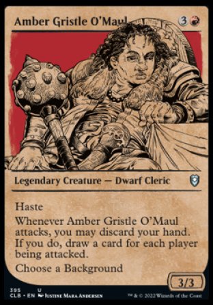 Amber Gristle O'Maul (Showcase) (CLB-395) - Commander Legends: Battle for Baldur's Gate: (Showcase)