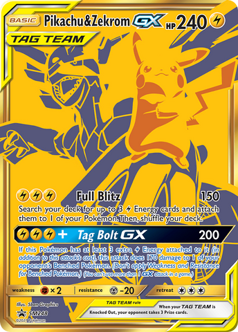 Pikachu & Zekrom GX - SM248 SM248 - Jumbo Cards Holofoil