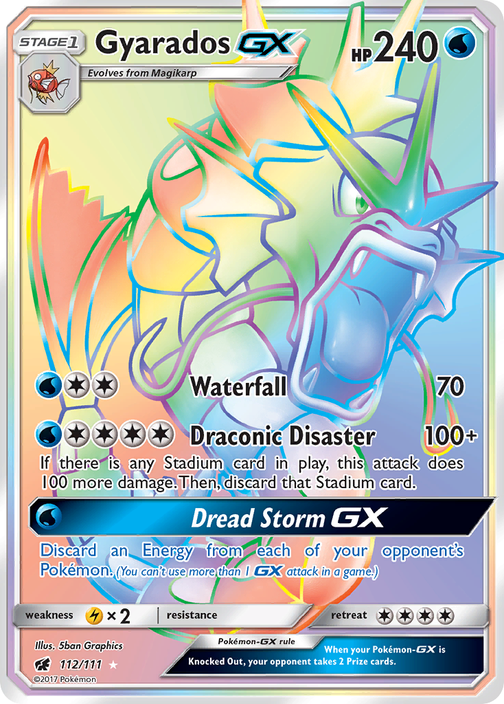 Gyarados GX (Secret)/111 - SM  Crimson Invasion Holofoil