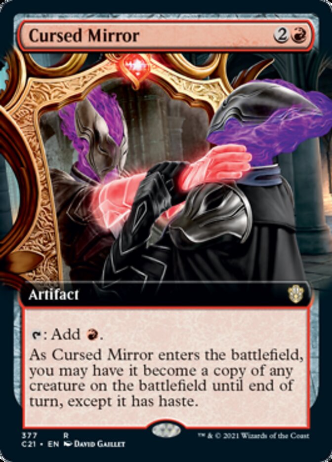 Cursed Mirror (Extended Art) (C21-377) - Commander 2021: (Extended Art)