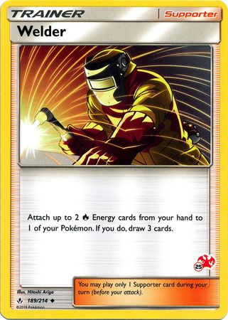 Welder - 189/214 (#25 Charizard Stamped) - Battle Academy