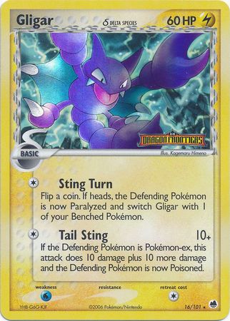 Gligar (Delta Species) 16/101 - Dragon Frontiers Reverse Holofoil