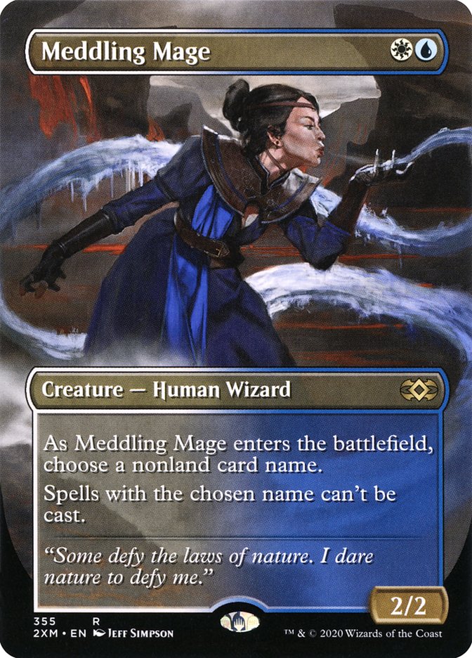 Meddling Mage (Borderless) (2XM-355) - Double Masters (Borderless)