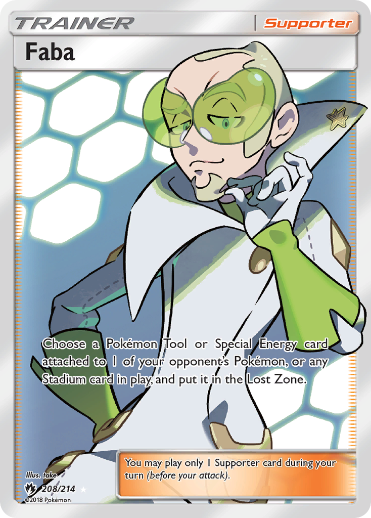 Faba (Full Art)/214 - SM  Lost Thunder Holofoil